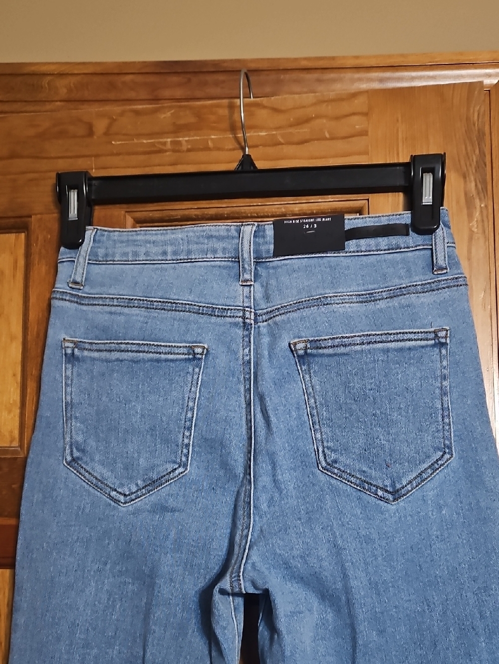 NWT Risen Straight Leg High-Rise Denim Jeans - Picture 7 of 15